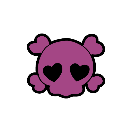 JDM Heart Skull Love Sticker-0