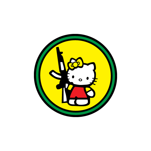 Hello Kitty with Gun Sticker-0