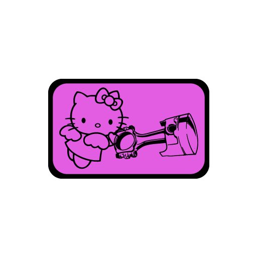 JDM Hello Kitty Piston Sticker-0