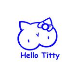 Hello Titty Comic Sans Sticker-0