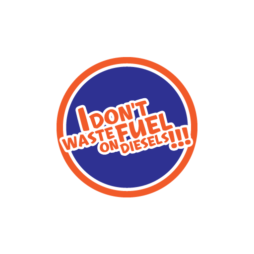 I Don't Waste Fuel On Diesels Sticker-0