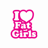 JDM Heart I Love Fat Girl Sticker-0