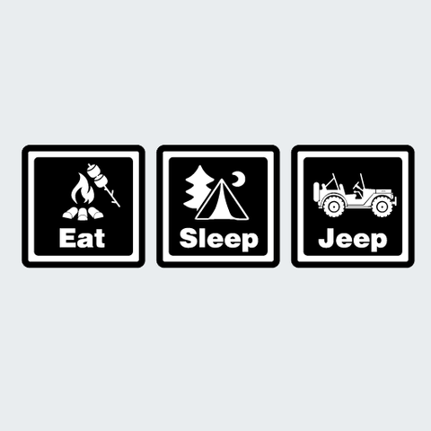 Eat Sleep Sticker - Available in many options
