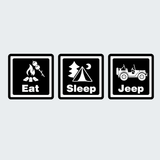 Eat Sleep Sticker - Available in many options