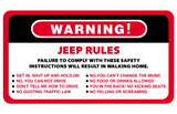 Warning Rules Sticker - Available in many options