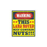 Warning May Contain Nut Sticker - Available in many options