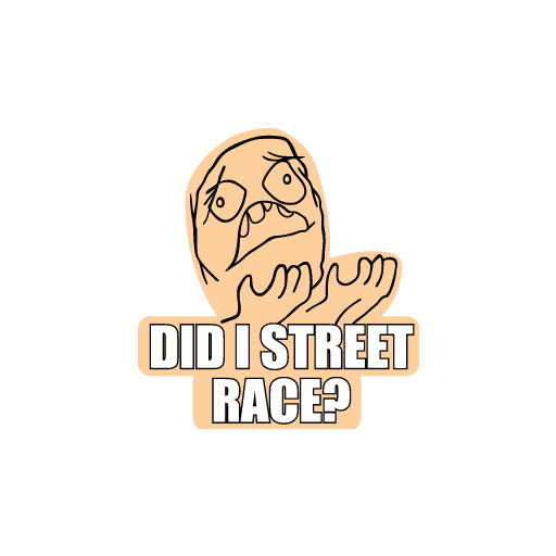Meme Did I Street Race Sticker-0