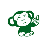 JDM Monkey Middle Finger Sticker-0
