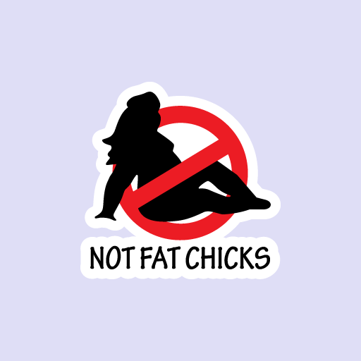Not Fat Chicks Sticker-0