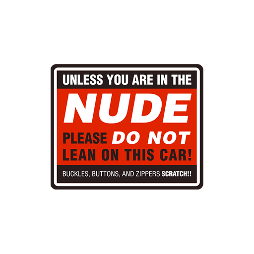 Nude Do Not Lean Sticker-0