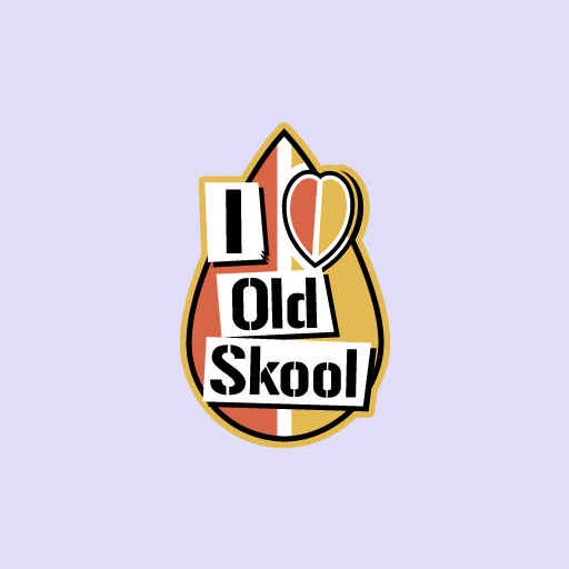 I Love Old Skool Sticker – Retrobot