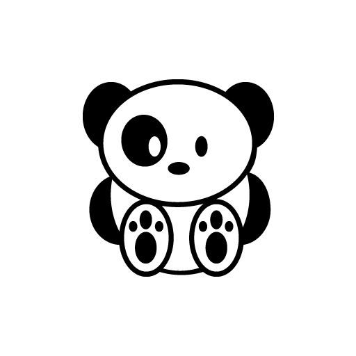 Big Panda Sit Sticker-0