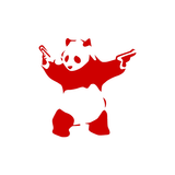 JDM Panda with Gun Sticker-0