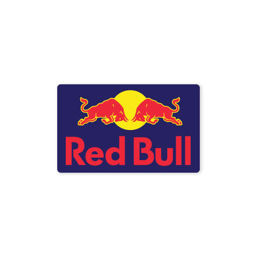 Red Bull Logo Sticker RED BULL X FIGHTERS Stickers/decals X 2