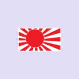 Rising Sun Flag Borderless Sticker-0