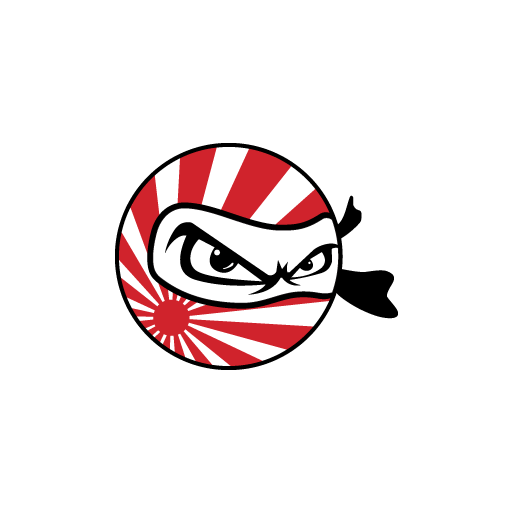 Ninja Face Rising Sun Sticker-0