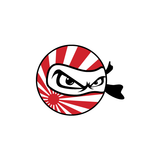 Ninja Face Rising Sun Sticker-0