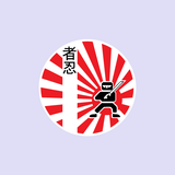 Ninja Kanji Rising Sun Sticker-0