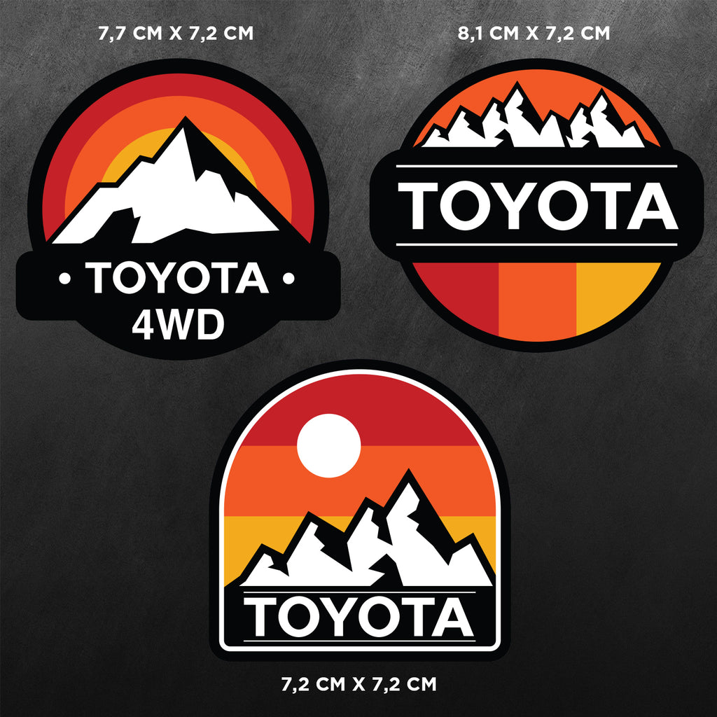 4WD Mountain Adventure Surfing Camping Decal Stickers Retrobot