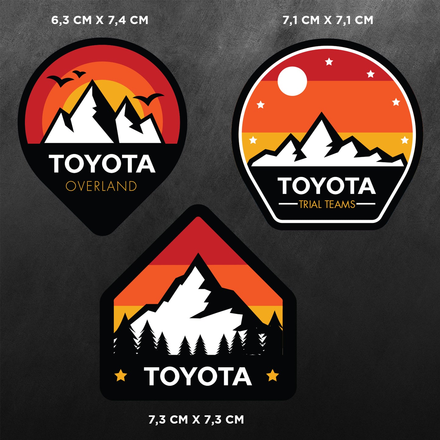 4WD Mountain Adventure Surfing & Camping Decal Stickers