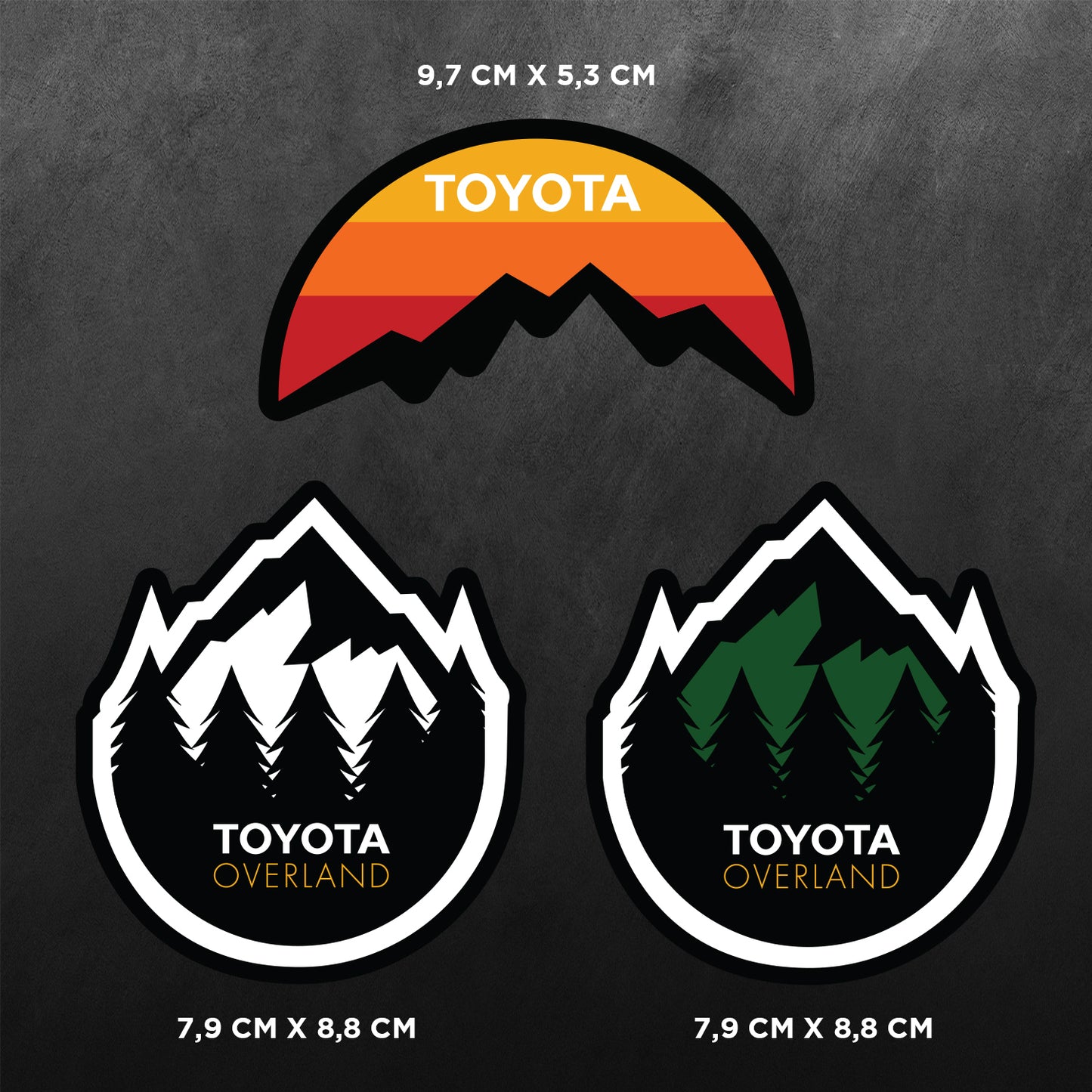 4WD Mountain Adventure Surfing & Camping Decal Stickers