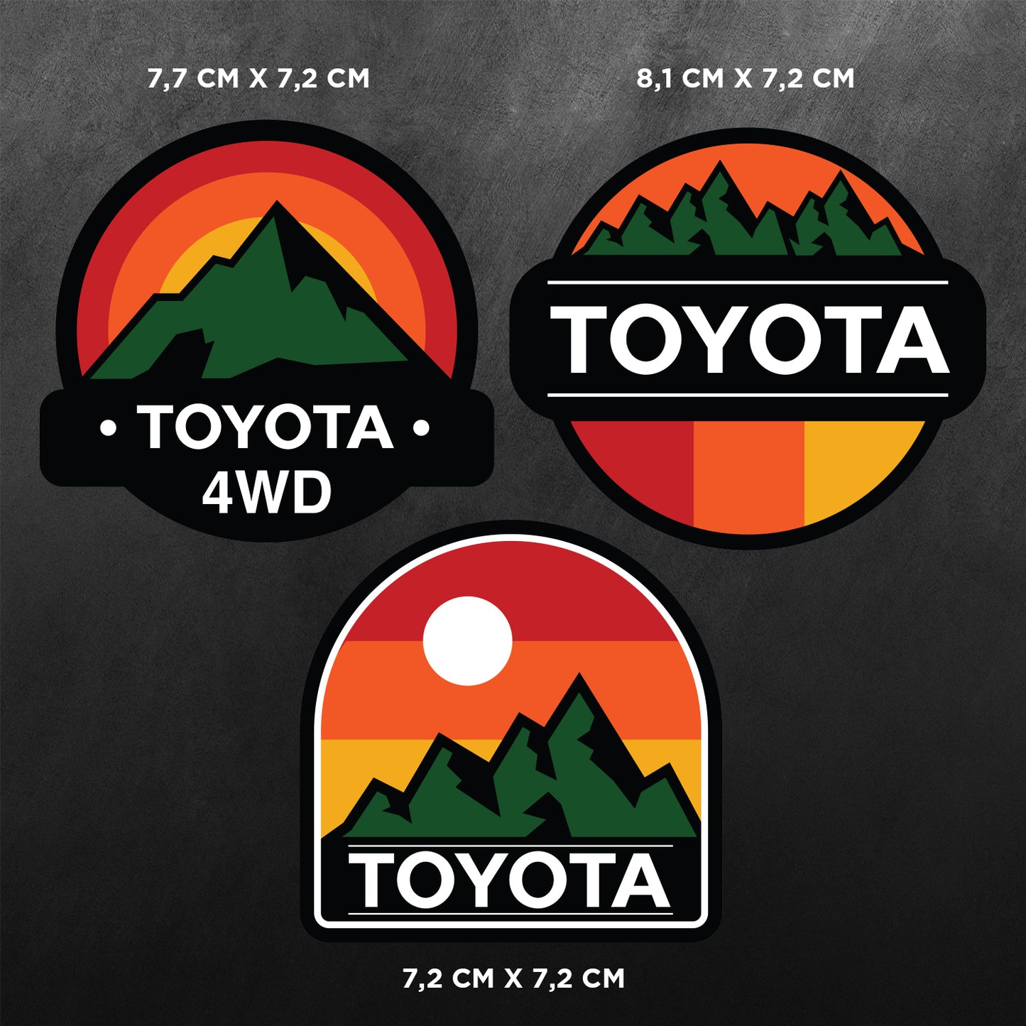 4WD Mountain Adventure Surfing & Camping Decal Stickers