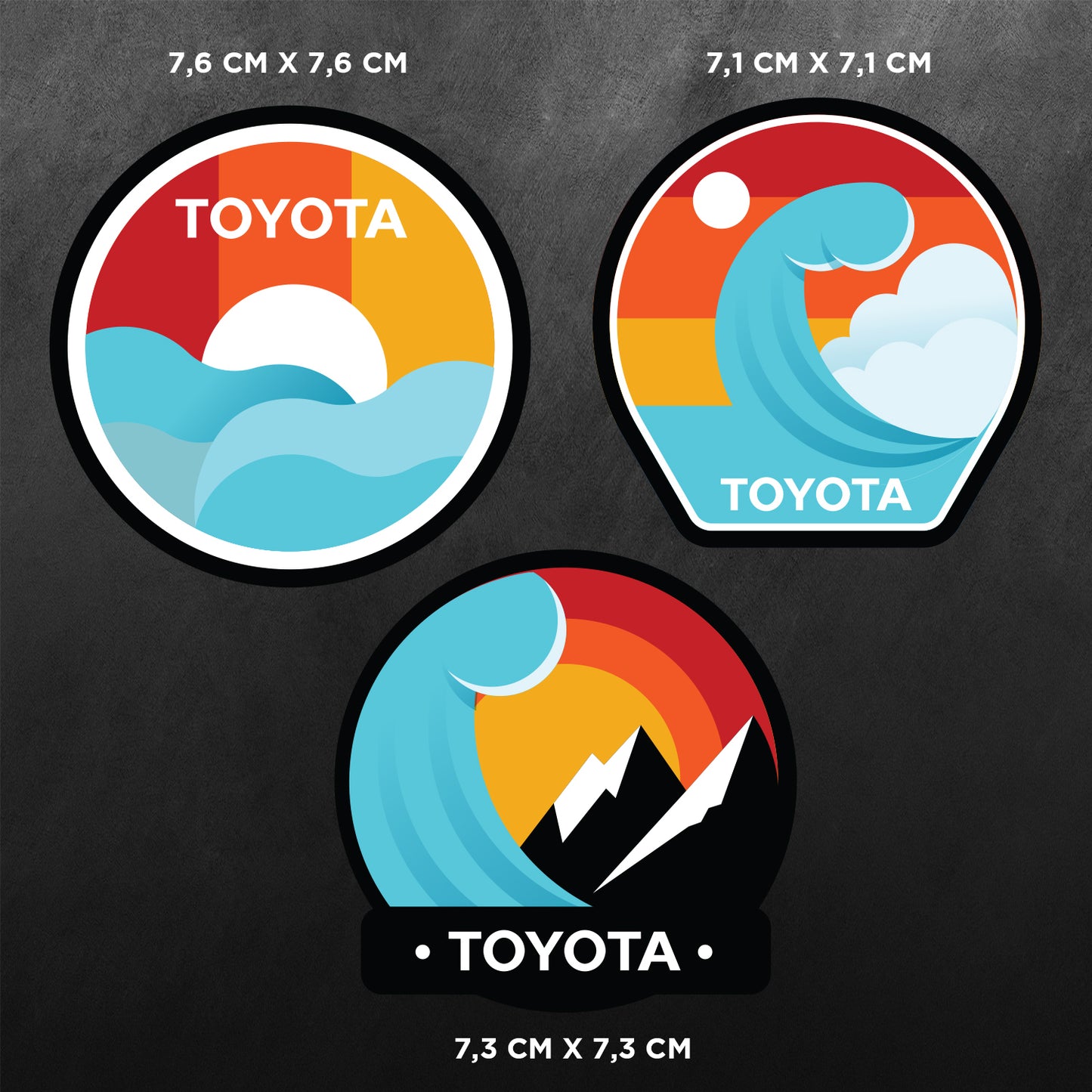 4WD Mountain Adventure Surfing & Camping Decal Stickers