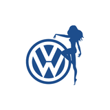 VW Lady Girl Sticker-0