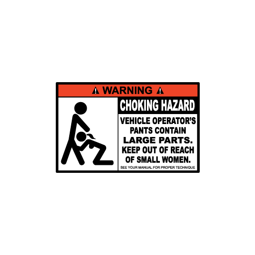 Warning Choking Hazard Sticker-0