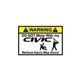 Warning Civic Sticker-0