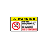 Warning Thank You For Not Smoking Sticker-0