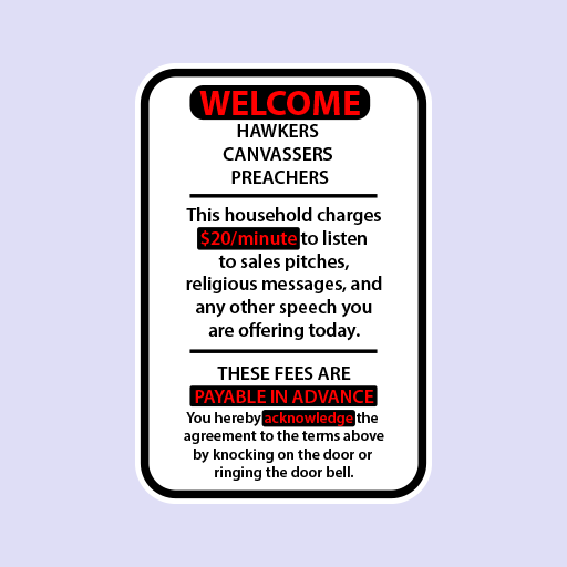 Welcome Hawkers Solicitors Sarcastic Sticker-1891